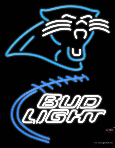 Custom Bud Light Carolina Panthers Decal Sticker Football Real Neon Glass Tube Neon Sign 
