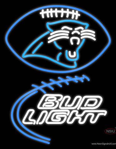 Custom Bud Light Carolina Panthers Decal Sticker Football Real Neon Glass Tube Neon Sign