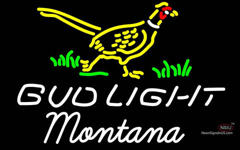Bud Light Nebraska Montana Neon Sign  
