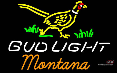 Bud Light Nebraska Montana Neon Sign  