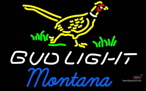 Bud Light Nebraska Montana Neon Sign  