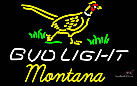 Bud Light Nebraska Montana Neon Sign  