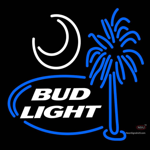 Custom Bud Light Palm Tree With Moon Neon Sign  