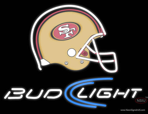 Custom Bud Light San Francisco Helmet Real Neon Glass Tube Neon Sign 