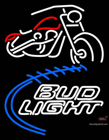 Custom Bud Light  With Motorcycle Neon Sign 7 