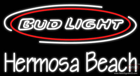 Custom Bud Light Hermosa Beach Real Neon Glass Tube Neon Sign 