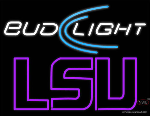 Custom Budlight Logo With Lsu Real Neon Glass Tube Neon Sign 