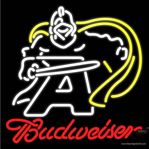 Custom Budweiser Black Knight Army Real Neon Glass Tube Neon Sign 