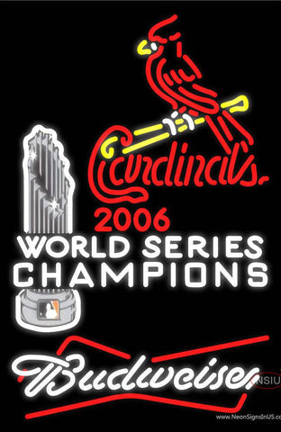 Custom Budweiser Cardinals  World Champions Real Neon Glass Tube Neon Sign 