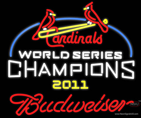 Custom Budweiser Cardinals  World Champions Real Neon Glass Tube Neon Sign 