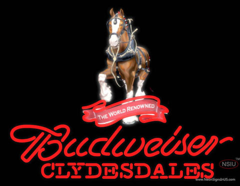Custom Budweiser Clydesdales Real Neon Glass Tube Neon Sign 