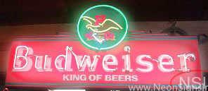 Custom Budweiser Kings Of Beer Real Neon Glass Tube Neon Sign 