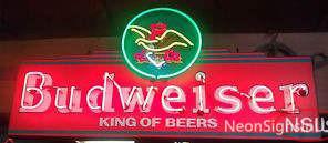 Custom Budweiser Kings Of Beer Neon Sign  