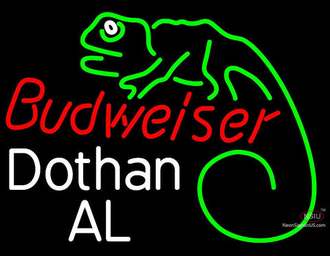 Custom Budweiser Lizard Dothan Al Neon Sign 