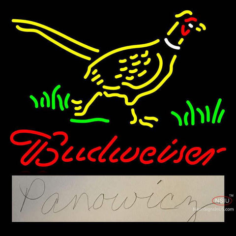 Custom Budweiser Nebraska Panowicz Pheasant Neon Sign  