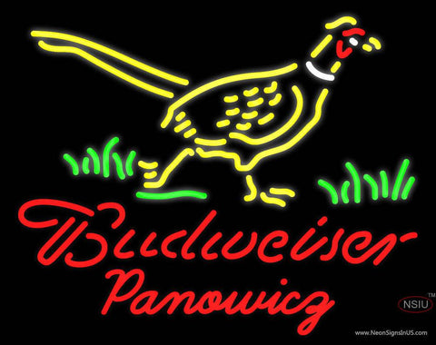 Custom Budweiser Nebraska Panowicz Pheasant Real Neon Glass Tube Neon Sign 