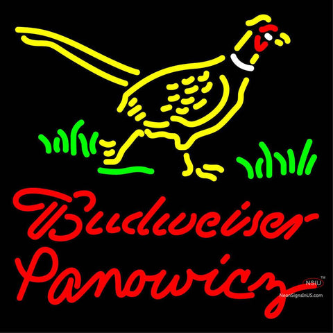 Custom Budweiser Nebraska Panowicz Pheasant Neon Sign  