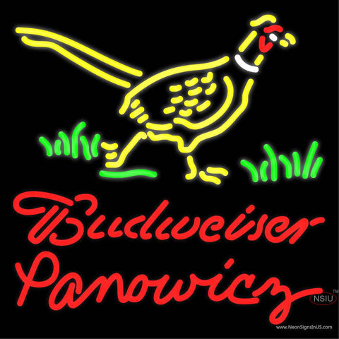Custom Budweiser Nebraska Panowicz Pheasant Real Neon Glass Tube Neon Sign 