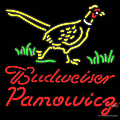Custom Budweiser Nebraska Panowicz Pheasant Real Neon Glass Tube Neon Sign 