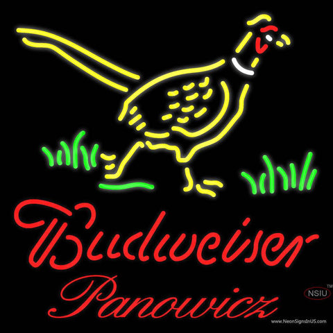 Custom Budweiser Nebraska Panowicz Pheasant Real Neon Glass Tube Neon Sign 