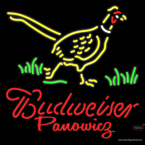 Custom Budweiser Nebraska Panowicz Pheasant Real Neon Glass Tube Neon Sign 