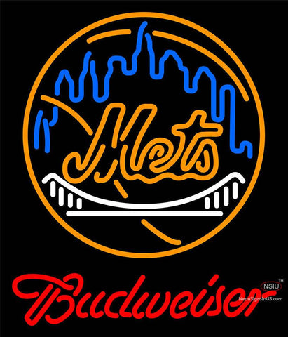 Custom Budweiser New York Mets MLB Neon Sign  