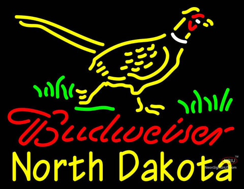 Custom Budweiser Pheasant North Dakota Neon Sign  