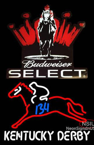Custom Budweiser Select Kentucky Derby Logo Neon Sign  