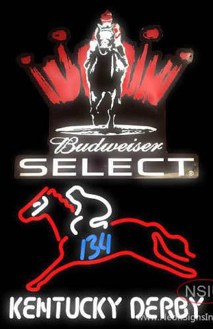 Custom Budweiser Select Kentucky Derby Logo Real Neon Glass Tube Neon Sign 