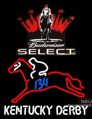 Custom Budweiser Select Kentucky Derby Logo Neon Sign  