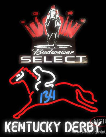 Custom Budweiser Select Kentucky Derby Logo Real Neon Glass Tube Neon Sign 