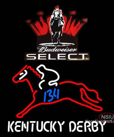 Custom Budweiser Select Kentucky Derby Logo Neon Sign  