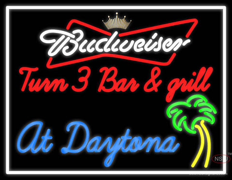 Custom Budweiser Turn  Bar And Grill Real Neon Glass Tube Neon Sign 