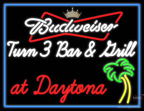 Custom Budweiser Turn  Bar And Grill Real Neon Glass Tube Neon Sign 