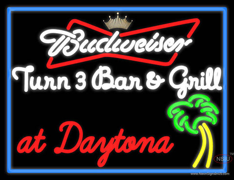 Custom Budweiser Turn  Bar And Grill Real Neon Glass Tube Neon Sign 