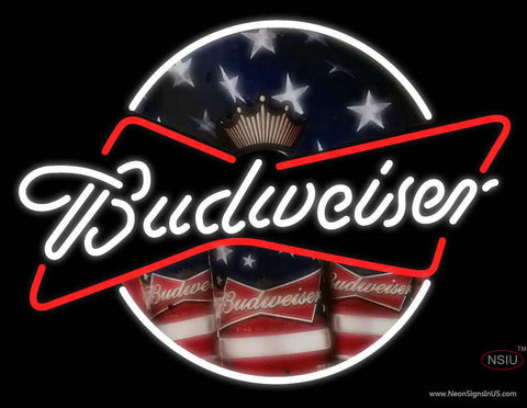 Custom Budwiser Logo Real Neon Glass Tube Neon Sign 