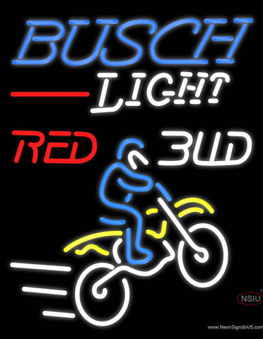Custom Busch Light Motocross Real Neon Glass Tube Neon Sign 