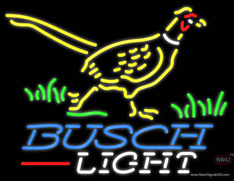 Busch Light Pheasant Real Neon Glass Tube Neon Sign 