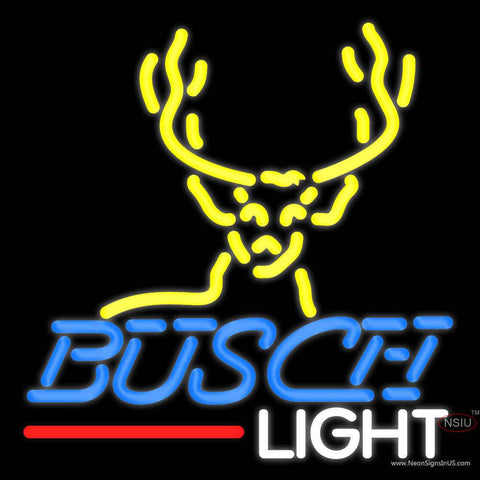 Custom Busch Light With Deer Real Neon Glass Tube Neon Sign 
