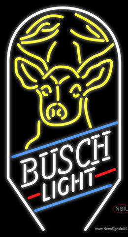 Custom Busch Light With Deer Real Neon Glass Tube Neon Sign 
