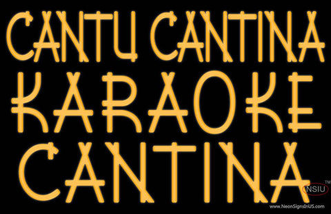 Custom Cantu Cantina Karaoke Cantina Real Neon Glass Tube Neon Sign 