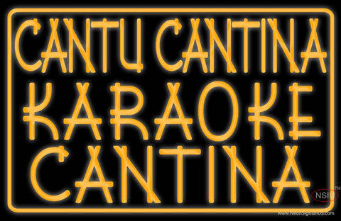 Custom Cantu Cantina Karaoke Cantina Real Neon Glass Tube Neon Sign 