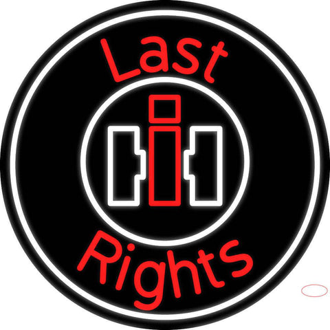Custom Case Agriculture Last Rights Real Neon Glass Tube Neon Sign 