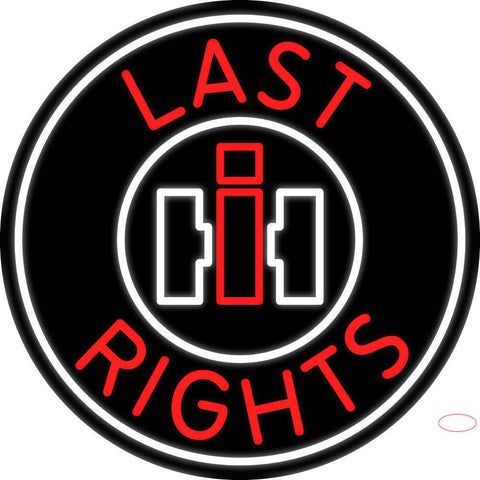 Custom Case Agriculture Last Rights Real Neon Glass Tube Neon Sign 