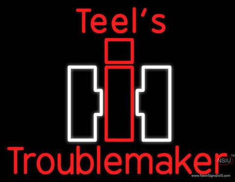 Custom Case Agriculture Teels Troublemaker Real Neon Glass Tube Neon Sign 