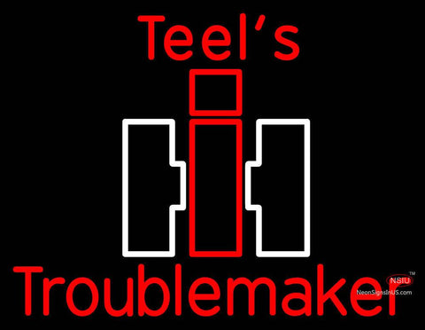 Custom Case Agriculture Teels Troublemaker Neon Sign  