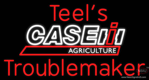 Custom Case Agriculture Teels Troublemaker Real Neon Glass Tube Neon Sign 