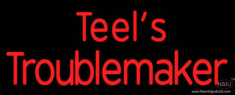 Custom Case Agriculture Teels Troublemaker Real Neon Glass Tube Neon Sign 