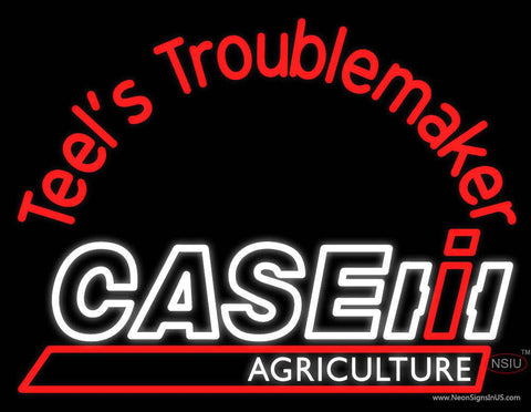 Custom Case Agriculture Teels Troublemaker Real Neon Glass Tube Neon Sign 