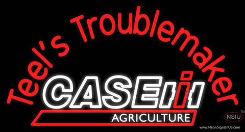 Custom Case Agriculture Teels Troublemaker Real Neon Glass Tube Neon Sign 